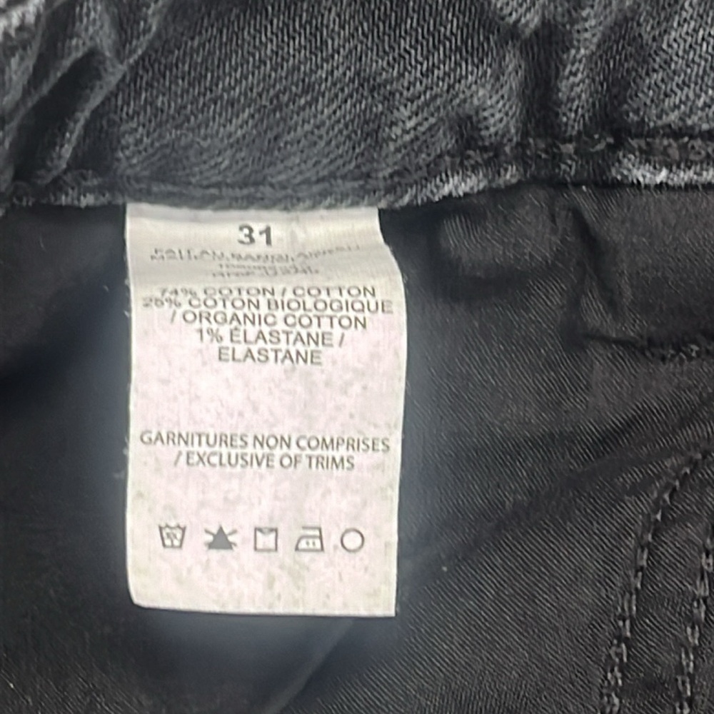Dynamite high rise rolled hem black jean mom shorts 31 - Picture 5 of 8